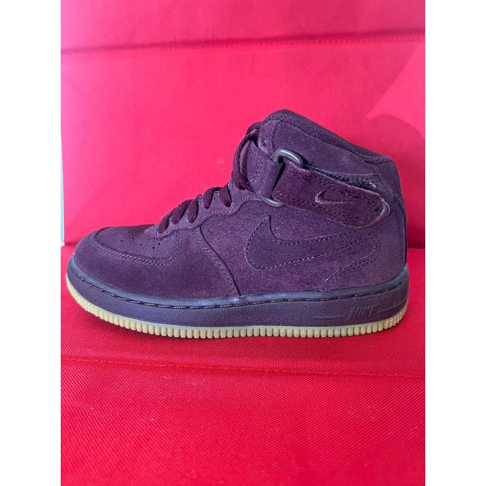 Air force 1 mid burgundy suede